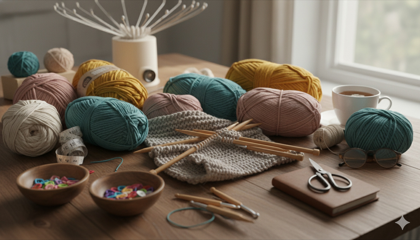 Knitting and crochet supplies
