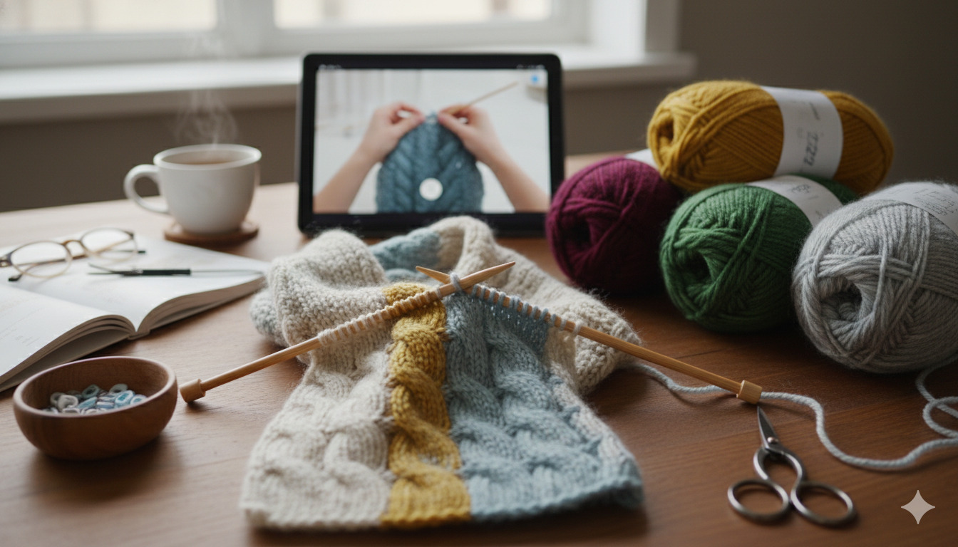 Scarf knitting project